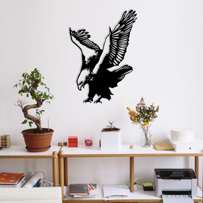 Wallity Eagle Metal Decor - Escultura de Pared de Metal Negra Wallity Eagle Metal Decor - Escultura de Pared de Metal Negra